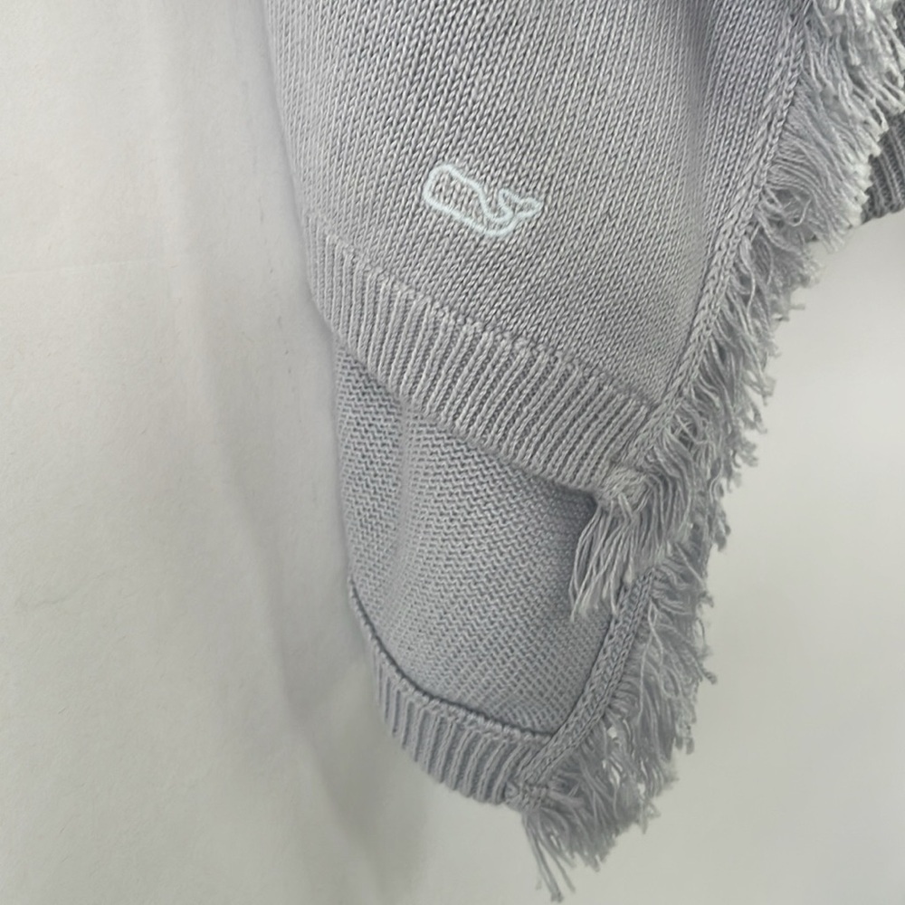Vineyard Vines Women’s Oversized Fringe Poncho Sweater Cotton Pull Over XS / S - Picture 11 of 17
